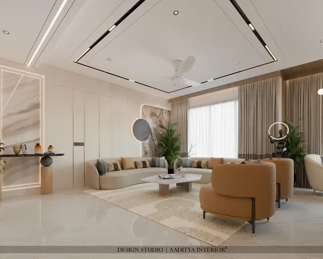 Apartment interior design – Palladium Sky C-1103, Surat (view 2)