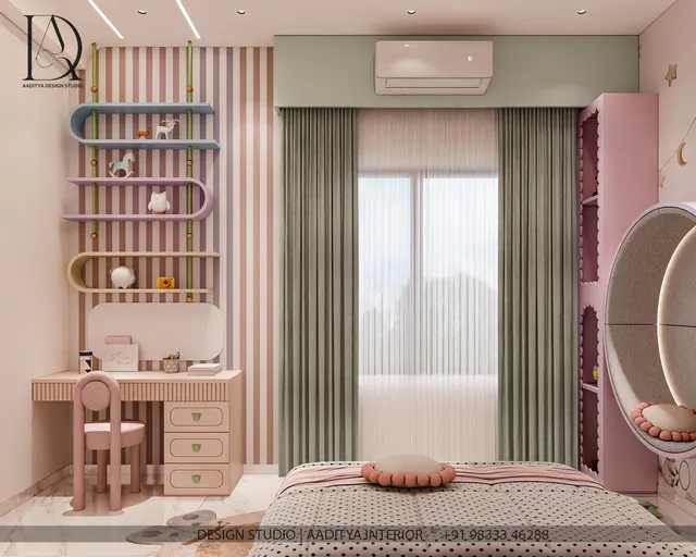 Bungalow interior design – Pastel & Stone Residence, Surat (view 8)