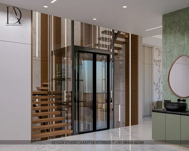 Duplex interior design – Sage Kitchen Residence, Surat (view 3)