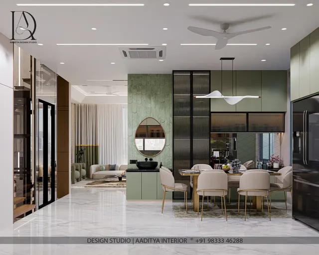 Duplex interior design – Sage Kitchen Residence, Surat (view 6)