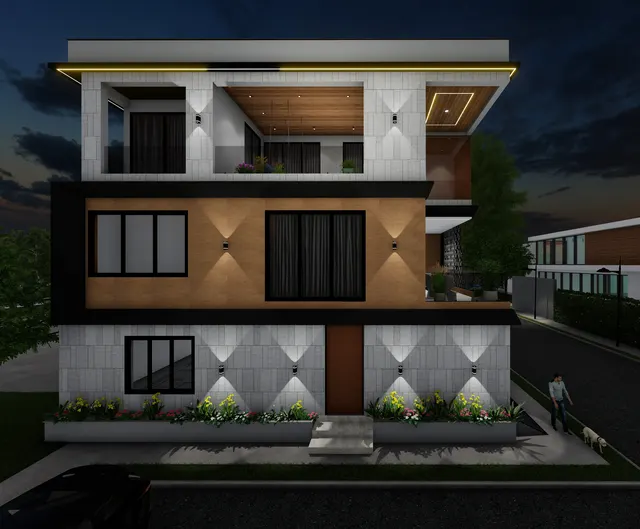 Bungalow & Interiors interior design – Contemporary Bungalow Elevation, Surat (view 5)