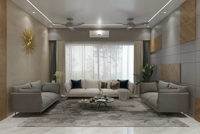 Apartment interior design – The Roscoe 1001, Surat (view 2)