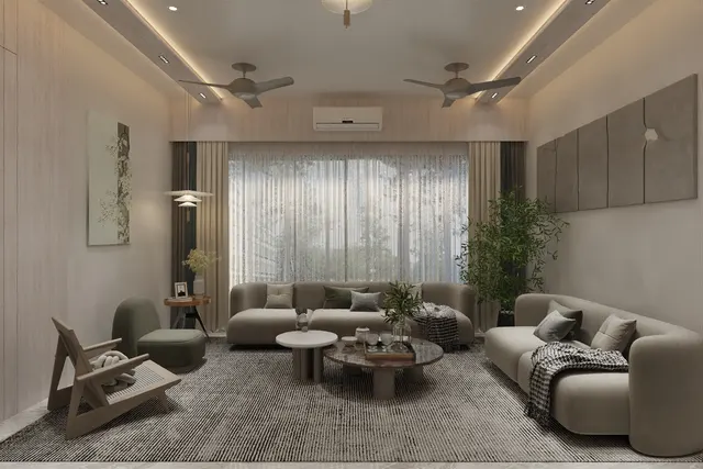 Apartment interior design – The Roscoe 1101, Surat (view 2)