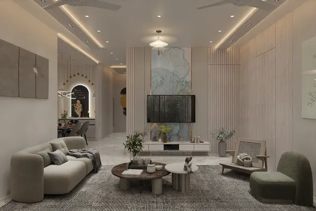 Apartment interior design – The Roscoe 1101, Surat (view 3)