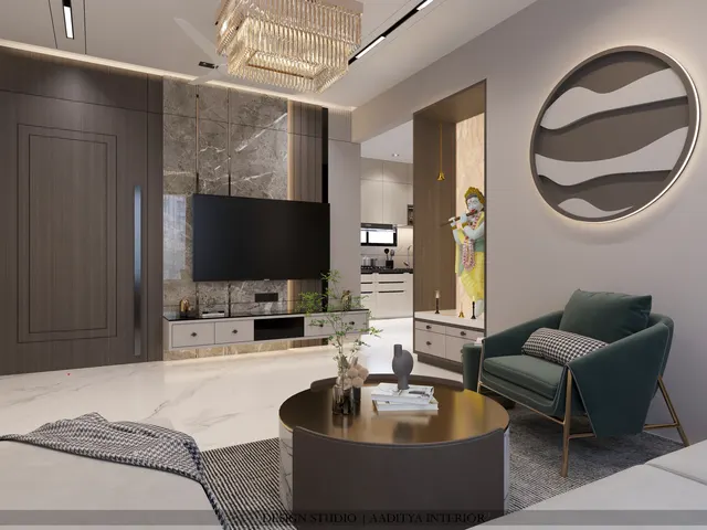 Apartment interior design – Rosewood Residence, Surat (view 5)