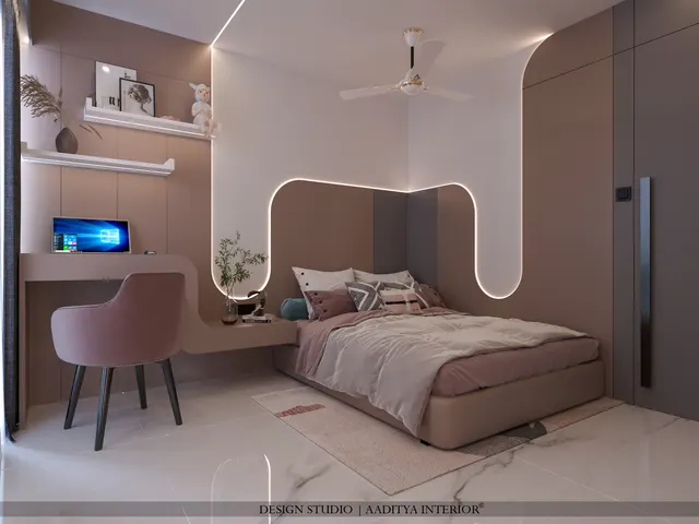 Apartment interior design – Rosewood Residence, Surat (view 11)