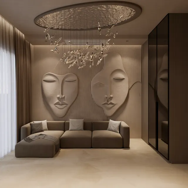 Apartment interior design – Shree Valley 802, Surat (view 7)