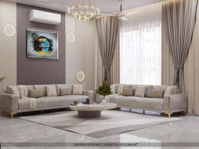 Apartment interior design – Sky Bell A-1202, Surat (view 2)