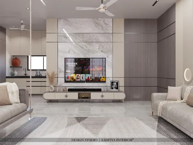 Apartment interior design – Sky Bell A-1202, Surat (view 3)