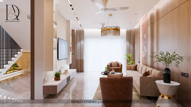 Bungalow & Elevation interior design – Sculpted Stair Bungalow, Surat (view 5)