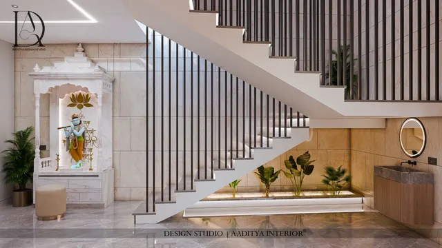 Bungalow & Elevation interior design – Sculpted Stair Bungalow, Surat (view 6)
