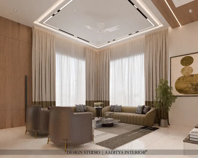 Duplex interior design – Timber & Ivory Residence, Surat (view 4)