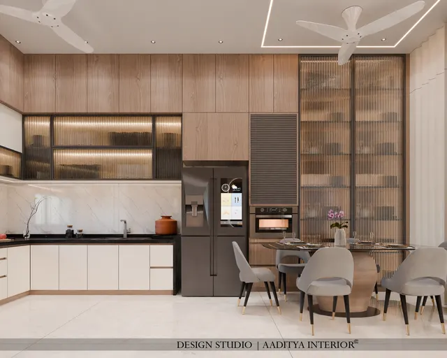 Duplex interior design – Timber & Ivory Residence, Surat (view 6)