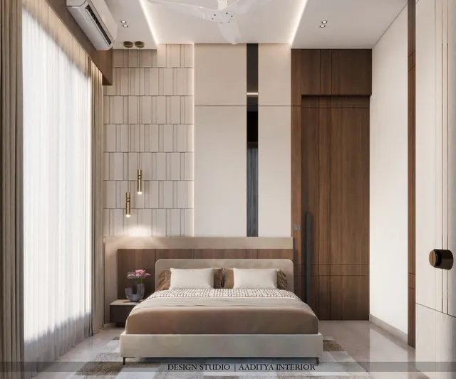 Duplex interior design – Timber & Ivory Residence, Surat (view 12)