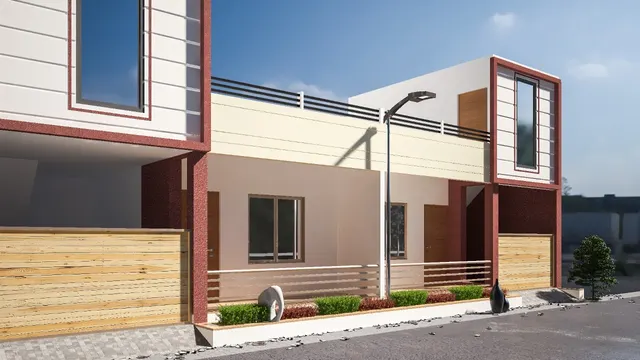 Row Houses interior design – Vrundavan Park Row Houses, India (view 2)