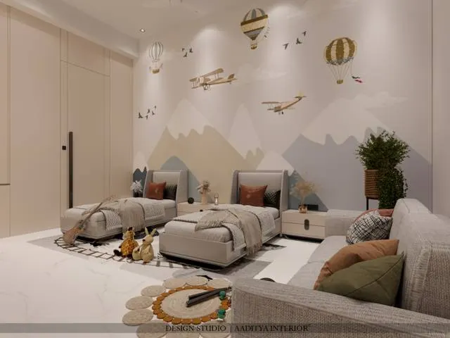 Apartment interior design – Dindoli Residence, Dindoli, Surat (view 2)