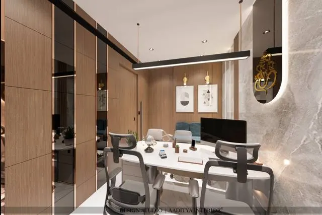 Diamond Office interior design – Diamond Bourse Office 730, Surat Diamond Bourse (view 2)