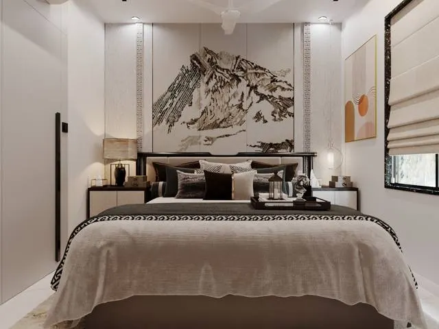 Combined Apartment interior design – Skynand 1301–1302, Surat (view 4)