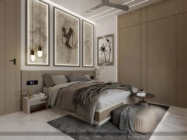 Combined Apartment interior design – Skynand 1301–1302, Surat (view 11)